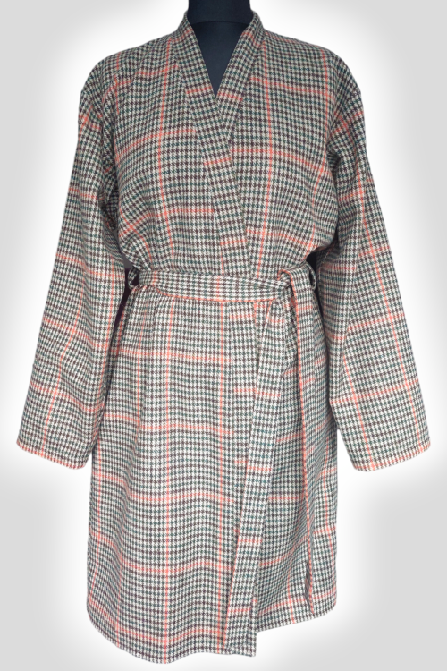 Oranžiga ruuduline kimono